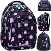 Head kuprinė mergaitėms, 3 skyrių, 27l, juoda/rožinė/multicolor