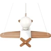 Hellux LAMPA SUFITOWA Lėktuvas DLA CHŁOPCA FLYKT, DREWNIANA, WISZĄCA, BALTA, LED