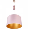 Hellux Lampa wisząca abażur kula pudrowy róż fi30cm