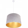 Hellux Szara lampa wisząca do salonu sufitowa abażur fi40
