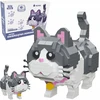 Hh Poland KONSTRUKCINIAI KALULAI CAT GRAY KITTEN 3D DIDELIS DOVANŲ KALULŲ RINKINYS 673 vnt.