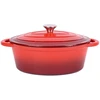HIERRO ketaus skrudinimo keptuvė 29X11CM 4,2L Z/P Raudonas FLORINA