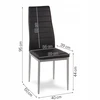 Hile Kėdė ECO LEATHER KĖDĖS juodos kojos pilkos 704B-TH