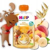 HiPP BIO FRUIT MOUSE obuoliai persikai bananai musli jogurtas 120ml po 1 metų