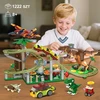 Hogokids DINOZAURŲ BLOKAI ROLLER COAST LENKTYNŲ TRAKAS 1222vnt. DOVANŲ ŽAISLAS VAIKAMS