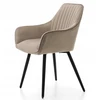 Home Design AKSOMINĖ MINKŠTA KĖDĖ SVETAINEI, VALGOMAI, TAMSIAI BEIGE VELVET