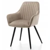 Home Design AKSOMINĖ MINKŠTA KĖDĖ SVETAINEI, VALGOMAI, TAMSIAI BEIGE VELVET