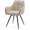 Home Design BOUCLE MINŠTA SUKAMA KĖDĖ SVETAINEI QUATTRO šviesiai smėlio spalvos