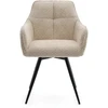 Home Design BOUCLE MINŠTA SUKAMA KĖDĖ SVETAINEI QUATTRO šviesiai smėlio spalvos