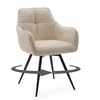 Home Design BOUCLE MINŠTA SUKAMA KĖDĖ SVETAINEI QUATTRO šviesiai smėlio spalvos