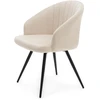 Home Design Minkšta pasukama aksominė kėdė svetainei MODENA BEIGE