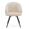 Home Design Minkšta pasukama aksominė kėdė svetainei MODENA BEIGE
