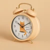 Home Styling Collection BUDZIK DLA DZIECI Z MOTYWEM ZWIERZĘCYM KOTEK Ø 24 CM ORANŽINĖ
