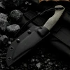 Huang Fu Išgyvenimo peilis su G10 rankena, fiksuoto ašmenų peilis, skirtas naudoti lauke, puiki dovana vyrui