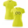 Hvr Wear Moteriški dviratininkų marškinėliai su šviesą atspindinčiu raštu BIKE FOREVER geltona - XL