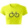 Hvr Wear Moteriški dviratininkų marškinėliai su šviesą atspindinčiu raštu BIKE FOREVER geltona - XL