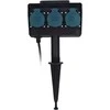 Electraline Į žemę įsmeig. elektros lizdas 3-viet./3x1mm2 /5m juodas/žalias