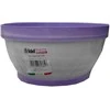 Idel Dekoratyvinis lėkštas gėlių vazonas Classic D16cm/H8cm baltas/violetinis