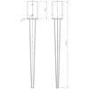 Įkasama atrama stulpams Arras d80/750x150x2mm karštai cinkuota