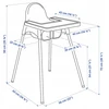 IKEA ANTILOP aukšta kėdutė + DIRŽELIAI + Baltas DĖKLĖLIS!