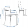 IKEA BUSLATT Kėdė, pilkai žalia/pušis
