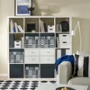 IKEA DRONA pudełko wkład szuflada Kallax, juoda/wzór okna