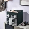 IKEA DRONA pudełko wkład szuflada Kallax, juoda/wzór okna