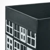IKEA DRONA pudełko wkład szuflada Kallax, juoda/wzór okna
