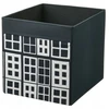 IKEA DRONA pudełko wkład szuflada Kallax, juoda/wzór okna