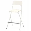 IKEA FRANKLIN Sulankstoma taburetė su atlošu, balta, 63 cm