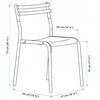 Ikea GENESON Kėdė metalinė/raudona