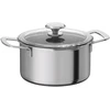 Ikea HEMKOMST Puodas su dangteliu, nerūdijantis plienas/stiklas, 3l