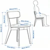 IKEA LISABO Kėdė, uosis/Tallmyra balta/juoda