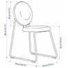 IKEA MANHULT Kėdė juoda/Hakebo pilkai žalia