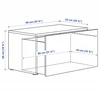 IKEA SMASTAD Ławka su pojemnikiem na zabawki, balta/mėlyna, 90x52x48 cm