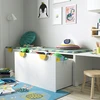 Ikea SMASTAD Ławka su pojemnikiem na zabawki - balta/balta 90x52x48 cm