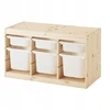 IKEA TROFAST Žaislų konteineris baltas 42x30x23cm didelei plastikinei lentynai