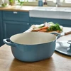 IKEA VARDAGEN Keptuvė su dangčiu Ovalus puodas, pilkai mėlynas ketaus, 5 l