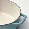 IKEA VARDAGEN Keptuvė su dangčiu Ovalus puodas, pilkai mėlynas ketaus, 5 l
