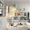 IKEA VIHALS Kėdė, balta/Tibbleby smėlio-pilka