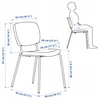 IKEA VIHALS Kėdė, balta/Tibbleby smėlio-pilka