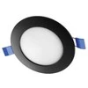 SpectorLight Įleidžiama LED panelė SPECTOR LIGHT, 18 W, 4000 K, 1850 lm, apvali f., juodos sp., Ø22,5 x h2,4 cm