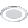 Įleidžiama LED panelė TRIO CORE, 10 W, 1040 lm, 3000 K, chromo sp., ø14,5 cm