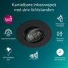 Įleidžiamas LED šviestuvas PHILIPS CILANTRO, 5W 2700K 500lm, dimeriuojamas juodos sp, Ø9cm