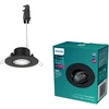 Įleidžiamas LED šviestuvas PHILIPS POMERON SCENE SWITCH, 7W 2700K, 420lm dim, juodas, Ø9cm