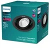 Įleidžiamas LED šviestuvas PHILIPS POMERON SCENE SWITCH, 7W 2700K, 420lm dim, juodas, Ø9cm