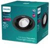 Įleidžiamas LED šviestuvas PHILIPS POMERON SCENE SWITCH, 7W 2700K, 420lm dim, juodas, Ø9cm