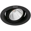 Įleidžiamas LED šviestuvas PHILIPS POMERON SCENE SWITCH, 7W 2700K, 420lm dim, juodas, Ø9cm