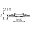 Įleidžiamas šviestuvas KANLUX SEIDY CT-DTL50-W/M, 12 V, 50 W, GU5.3, kvadrato f., baltos sp.
