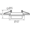 Įleidžiamasis šviestuvas KANLUX AGEO, 1 x GX5,3/GU10, max 10 W, baltos sp., Ø10,7 cm